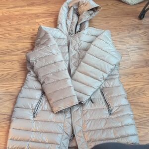 Women's Silver Puffer Coat